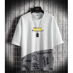 男士T恤短袖新款夏季冰丝潮流T恤衫