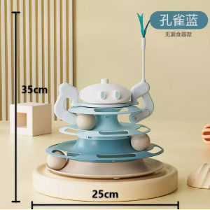 逗猫玩具自嗨解闷神器宠物猫转盘消耗体力漏食球逗猫棒养猫咪用品
